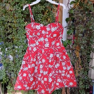 Say What Red Floral Dress Size Large